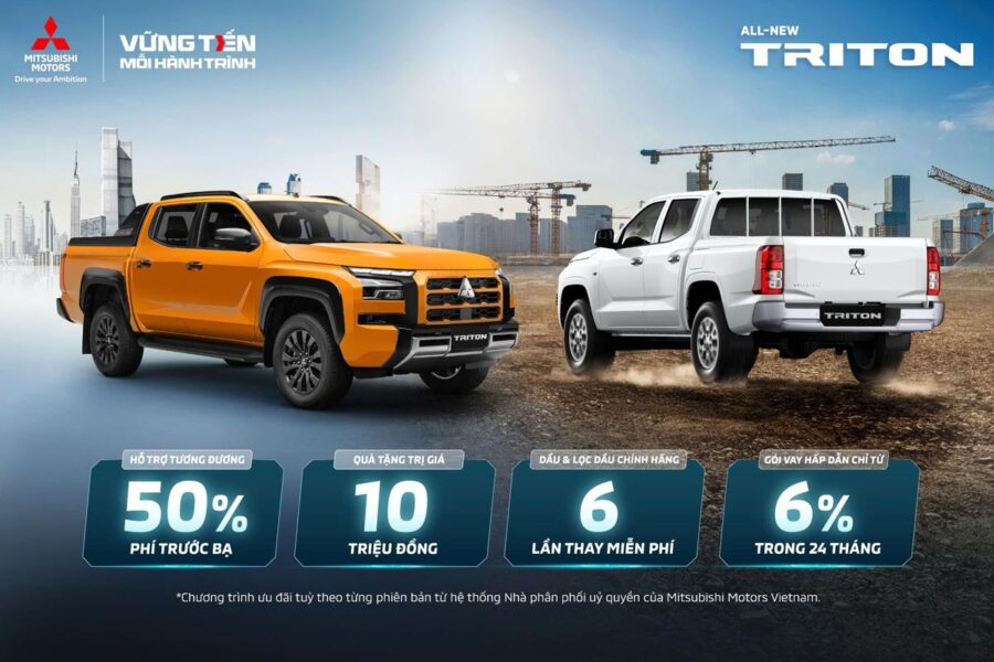 Vay mua Triton GLX chỉ 6% với Mitsubsihi & TPBank
