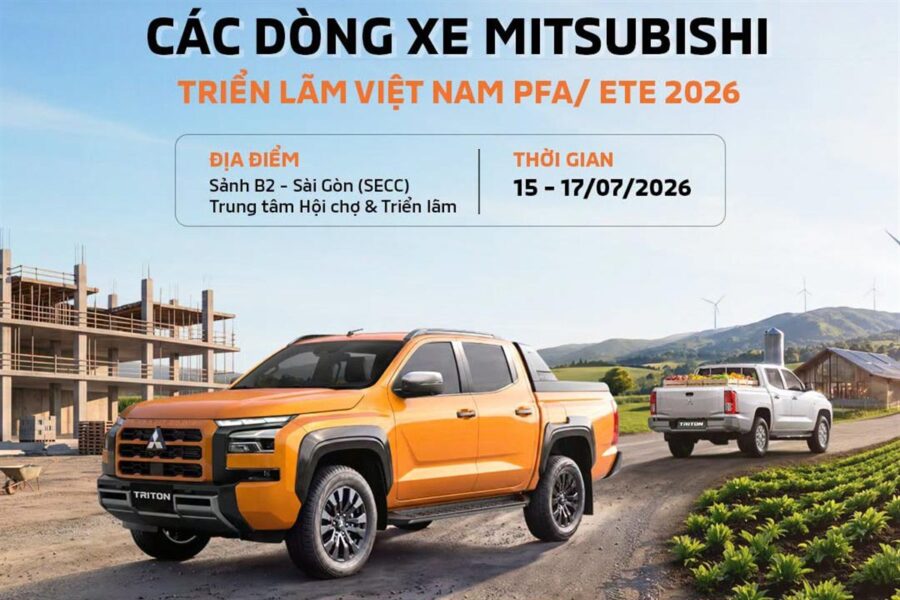 Su kien trai nghiem cac dong xe Mitsubishi tai trien lam PFA ETE 2026