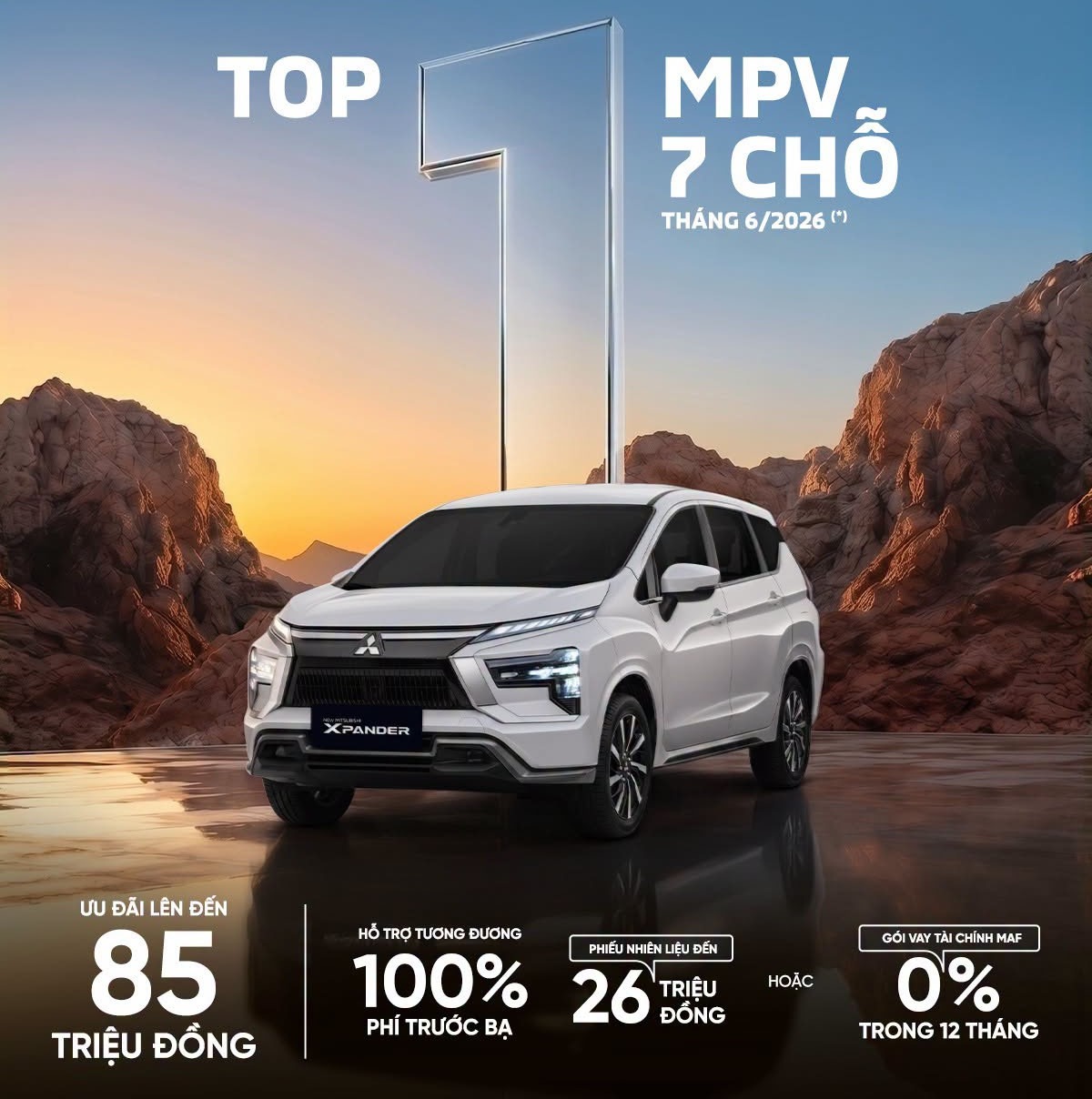Mitsubishi Xpander 7 chỗ khuyến mãi tháng 7/2026 tại Kiên Giang