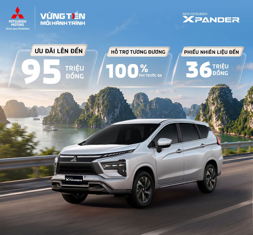 Mitsubishi Xpander ưu đãi đến 95 triệu đồng trong tháng 8/2026